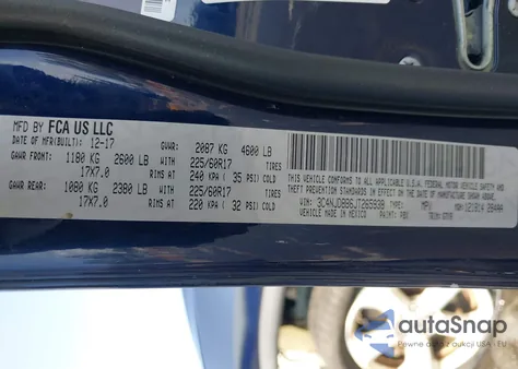 2018 Jeep Compass Latitude z USA, uszkodzony, nr VIN 3C4NJDBB6JT265938